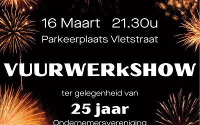 Vuurwerkshow op 16 Maart a.s.!